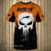 The skull arctic cat logo full printing shirt