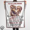 To my girlfriend you are my sunshine up movie blanket