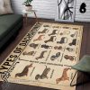 Types of dachshunds all over printed rug