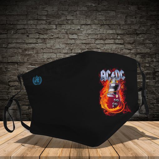 ACDC guitar fire full printing face mask 2