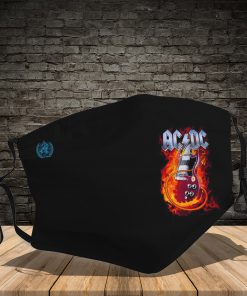 ACDC guitar fire full printing face mask 3
