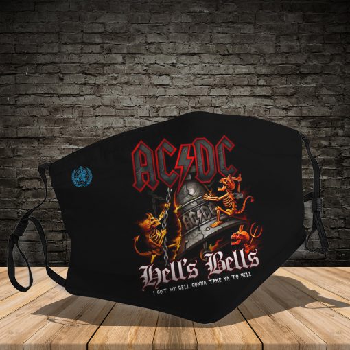 ACDC hells bells full printing face mask 1