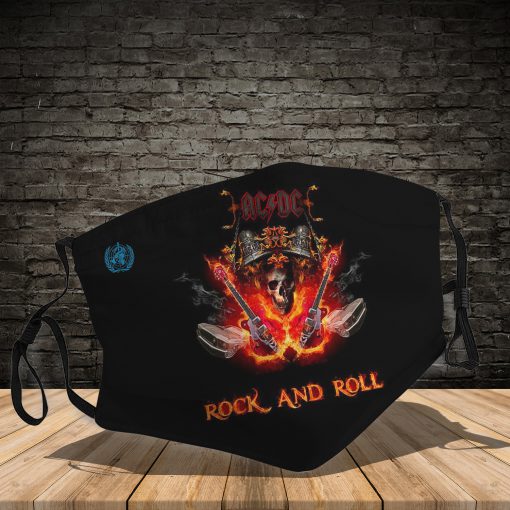 ACDC rock and roll full printing face mask 1