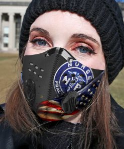 American flag nurse proud carbon pm 2,5 face mask 3