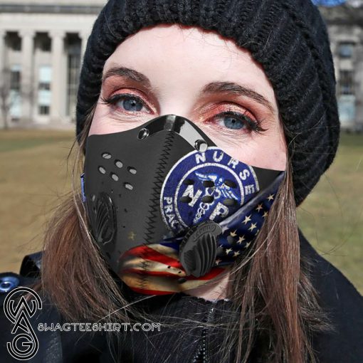 American flag nurse proud carbon pm 2,5 face mask