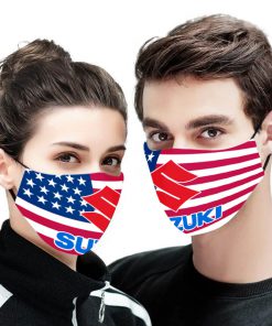 American flag suzuki full printing face mask 1