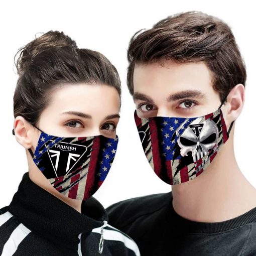 American flag triumph full printing face mask 2