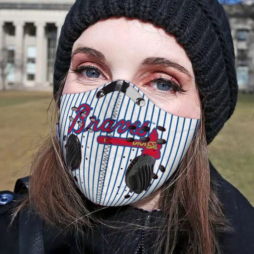 Atlanta braves filter activated carbon face mask 1