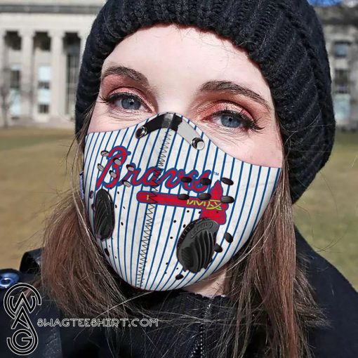 Atlanta braves filter activated carbon face mask