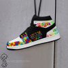 Autism awareness embrace the amazing high top shoes