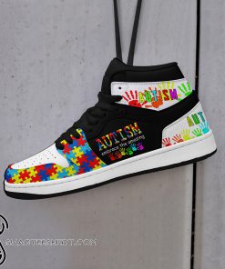 Autism awareness embrace the amazing high top shoes