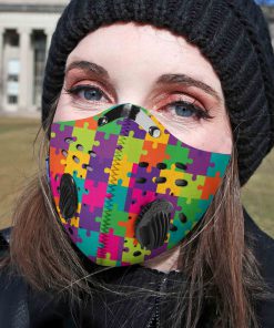 Autism awareness filter carbon pm 2,5 face mask 2