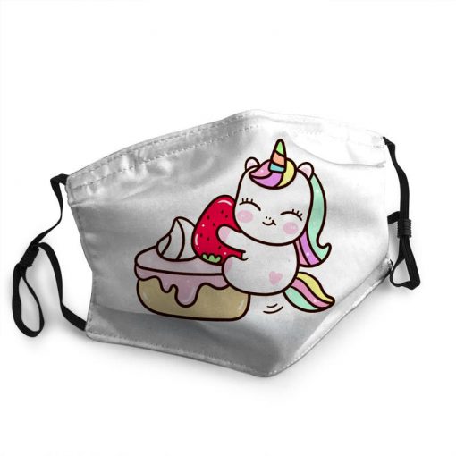 Baby unicorn with cupcake anti-dust face mask 3