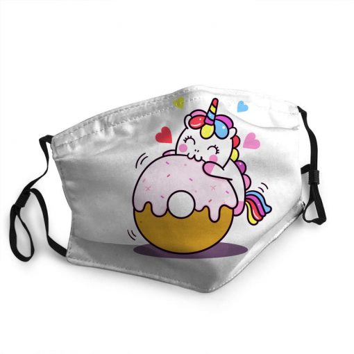 Baby unicorn with donut anti-dust face mask 1