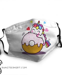 Baby unicorn with donut anti-dust face mask