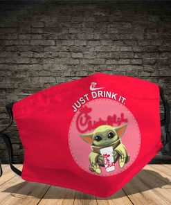 Baby yoda chick-fil-a just drink it full printing face mask 4