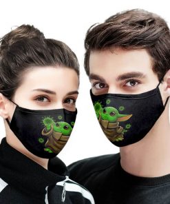 Baby yoda destroy virus full printing face mask 1