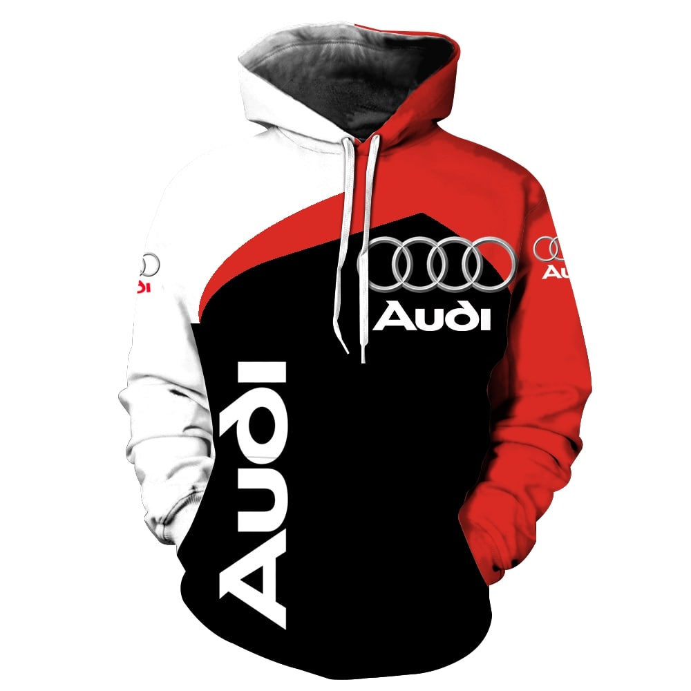 Car audi logo full over print hoodie