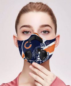 Chicago bears helmet filter activated carbon face mask 1