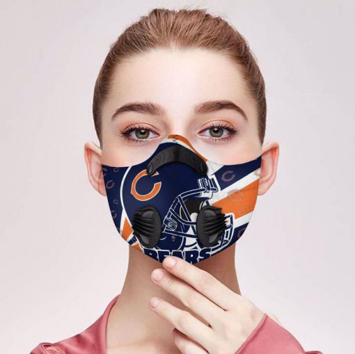 Chicago bears helmet filter activated carbon face mask 1