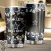 Dallas cowboys world's best mom all over printed steel tumbler