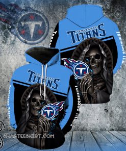 Death skull hold tennessee titans full over print shirt