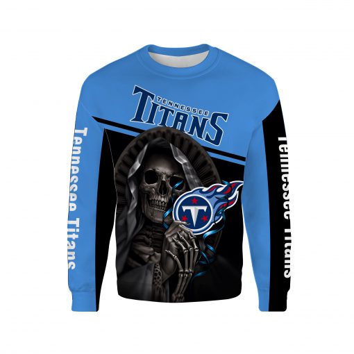Death skull hold tennessee titans full over print sweatshirt
