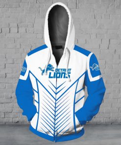 Detroit lions full over print zip hoodie