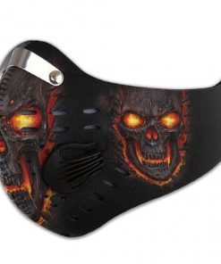 Fire skull carbon pm 2,5 face mask 1