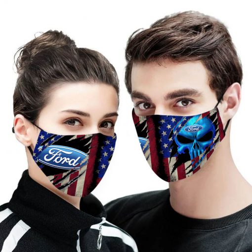 Ford american flag full printing face mask 1