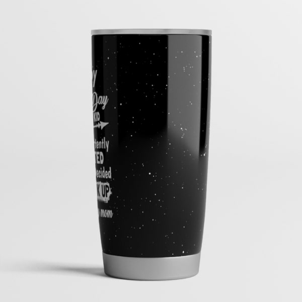 From the kid happy father's day all over printed steel tumbler 3