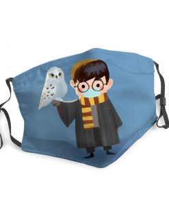 Harry potter owl hedwig stay home face mask 1