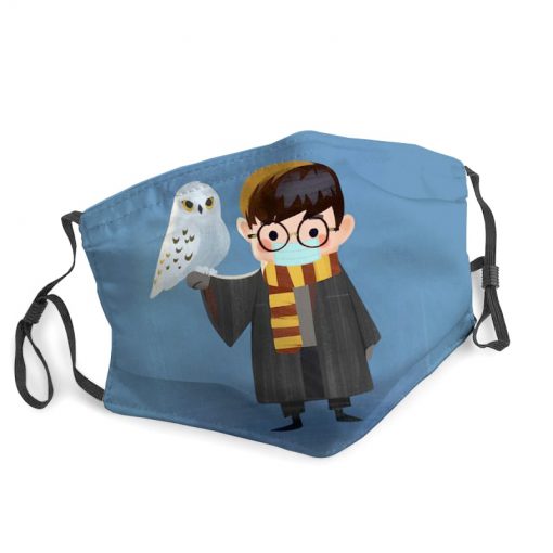 Harry potter owl hedwig stay home face mask 1