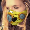 Hippie sunflower filter carbon pm 2,5 face mask