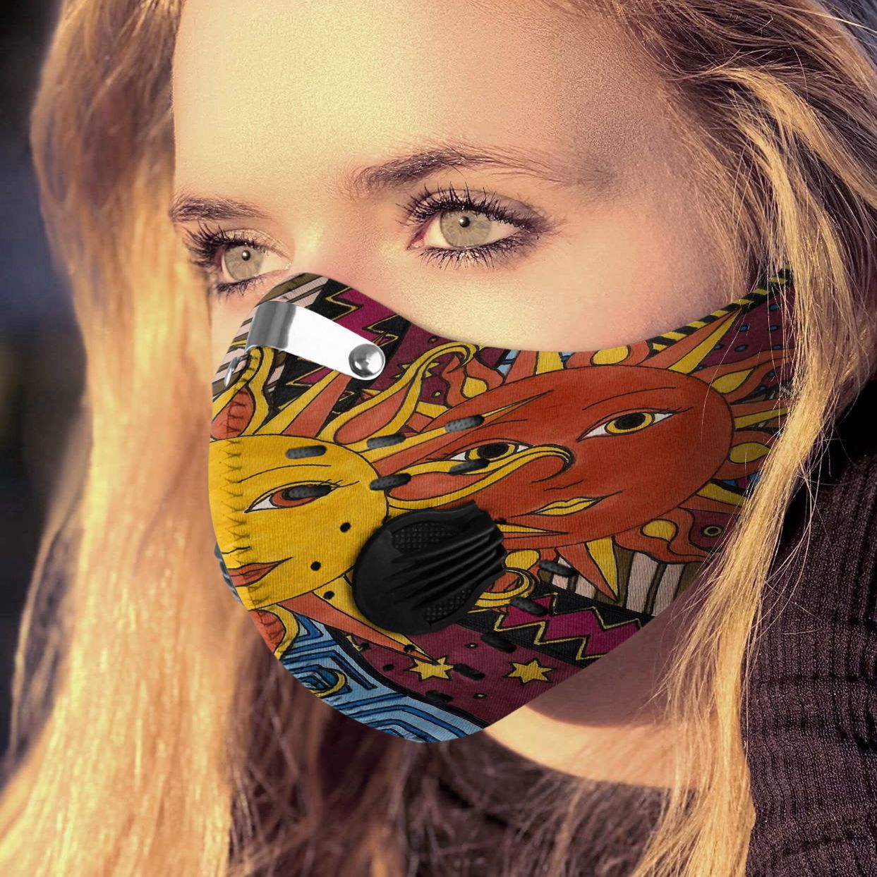 Hippie the sun carbon pm 2,5 face mask 2
