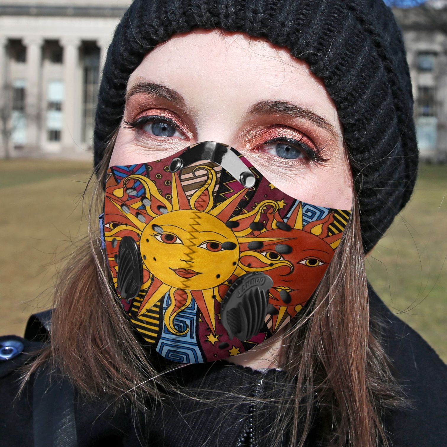 Hippie the sun carbon pm 2,5 face mask 4