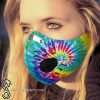Hippie tie dye carbon pm 2,5 face mask