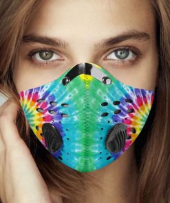 Hippie tie dye carbon pm 2,5 face mask 3