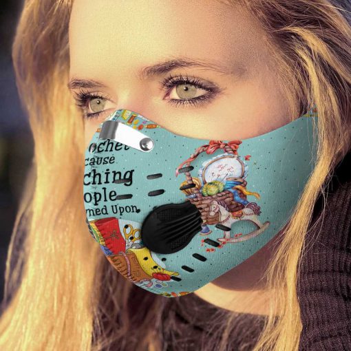 I crochet because punching is frowned upon carbon pm 2,5 face mask 4