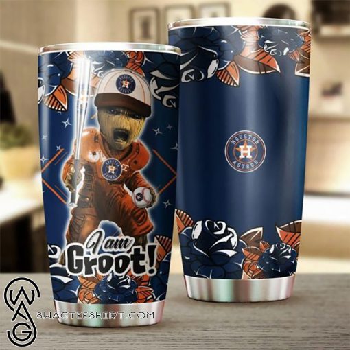 I'm groot houston astros all over printed steel tumbler