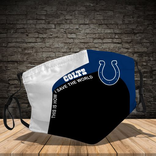 Indianapolis colts this is how save the world full printing face mask 1