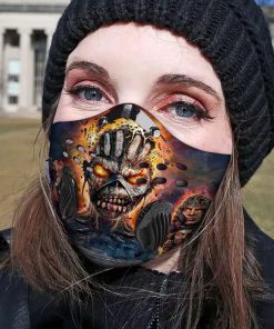 Iron maiden skull carbon pm 2,5 face mask 1