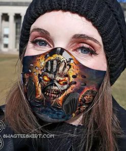 Iron maiden skull carbon pm 2,5 face mask