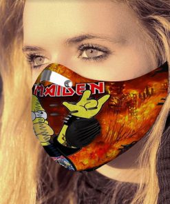 Iron maiden the simpsons carbon pm 2,5 face mask 1