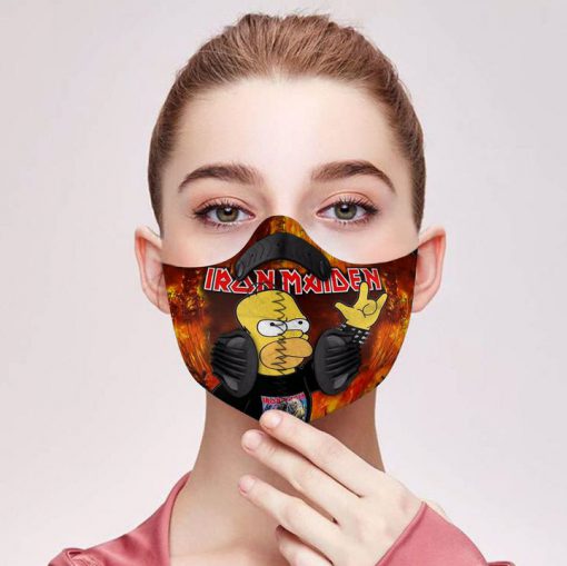 Iron maiden the simpsons carbon pm 2,5 face mask 2