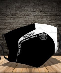 Jack daniel's this is how save the world full printing face mask 1