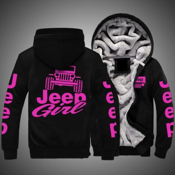 Jeep girl full printing fleece hoodie 1