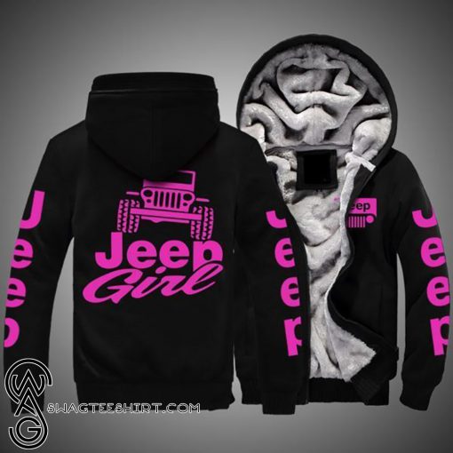 Jeep girl full printing fleece hoodie