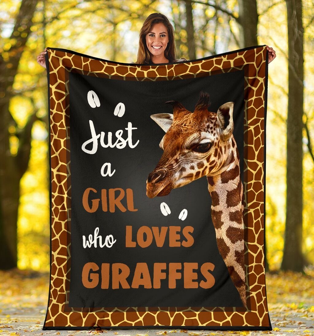 Just a girl who loves giraffes full printing blanket 3