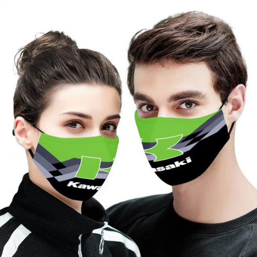 Kawasaki motor logo full printing face mask 1